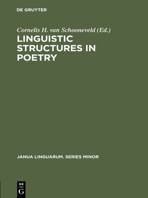 cover image of Linguistic Structures in Poetry